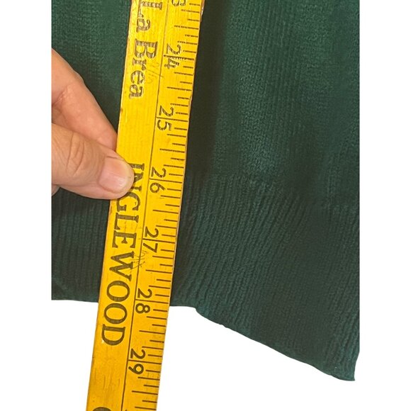 Vintage John Woodhead SWeater Men's MAcrylic V-Neck Sweater Teal Medium Stretch - Picture 12 of 13